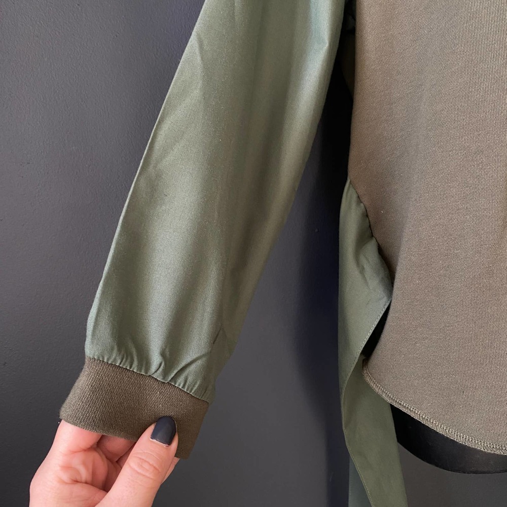 MOUSSY Shash Belt Sweatshirt Army Green Size Small - Picture 7 of 14